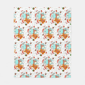 Kiff and Barry Holiday Fleece Blanket