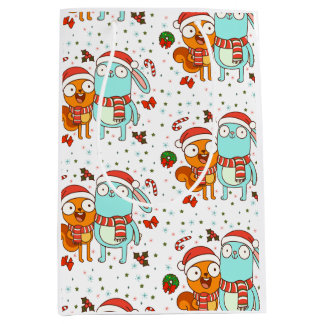 Kiff and Barry Holiday Medium Gift Bag