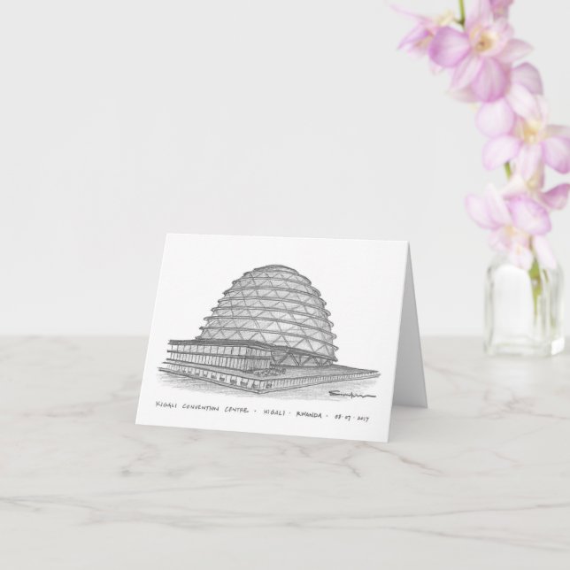 Kigali Convention Centre, Kigali, Rwanda Card (Orchid)
