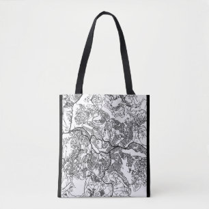 Kigali Rwanda City Map Tote Bag