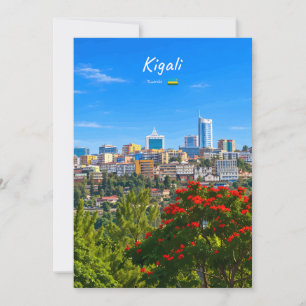Kigali, Rwanda - Modern Cityscape Skyline Invitation