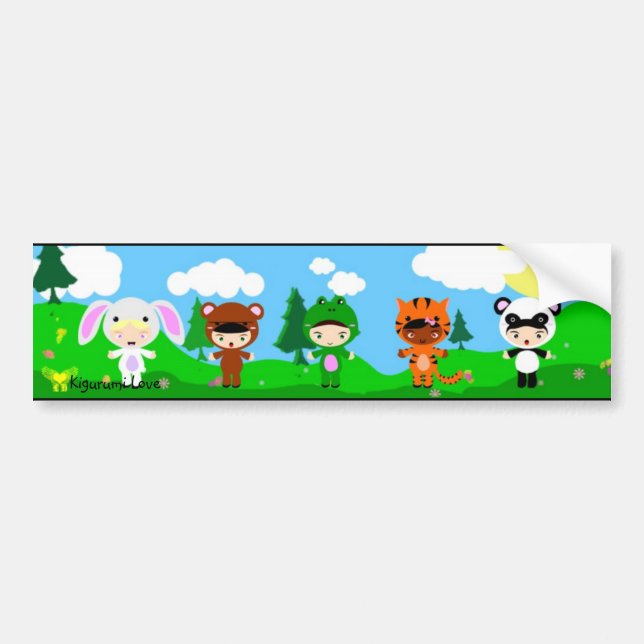 Kigurumi Love girls Bumper Sticker (Front)