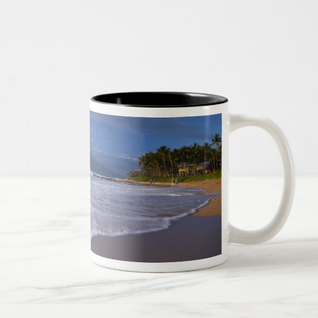 Kihei Beach, Maui, Hawaii, USA Two-Tone Coffee Mug (Right)