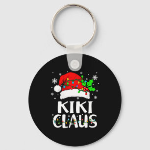 Kiki Claus Christmas Lights Pajama Family Matching Key Ring