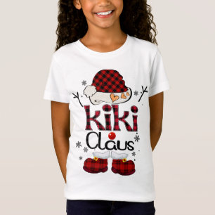 Kiki Claus Red Plaid - Grandma Gift T-Shirt