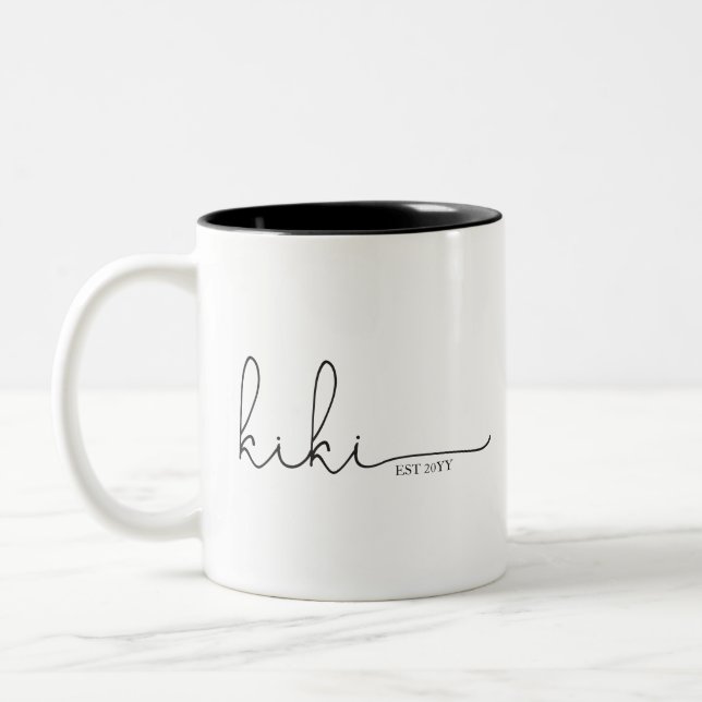 Kiki Established | Kiki Gift Two-Tone Coffee Mug (Left)