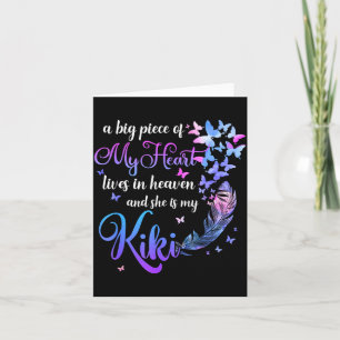 Kiki Lives in Heaven Memorial Grandma Grandchild Card