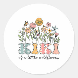 Kiki Of The Little Wildflower Baby Birthday Floral Classic Round Sticker