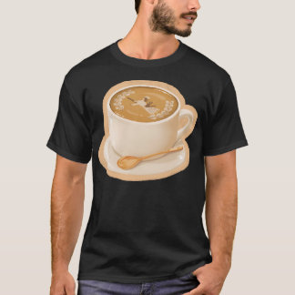 Kiki S Delivery Service Latte Cafe Art T-Shirt