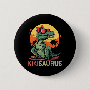 Kikisaurus Dino Dinosaur Kiki-saurus T-rex Mother' 6 Cm Round Badge