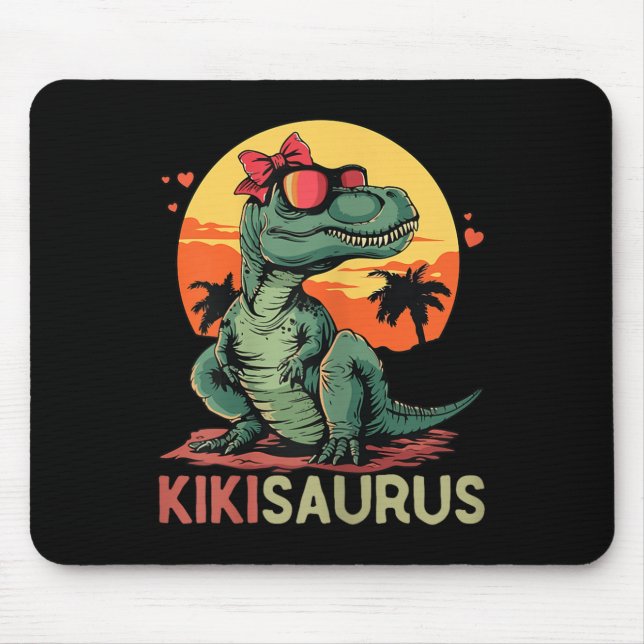 Kikisaurus Dino Dinosaur Kiki-saurus T-rex Mother' Mouse Mat (Front)
