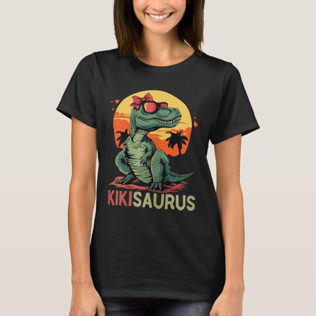 Kikisaurus Dino Dinosaur Kiki-saurus T-rex Mother' T-Shirt (Front)