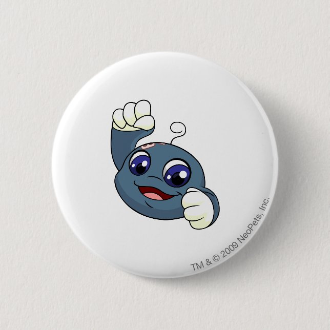 Kiko Blue 6 Cm Round Badge (Front)