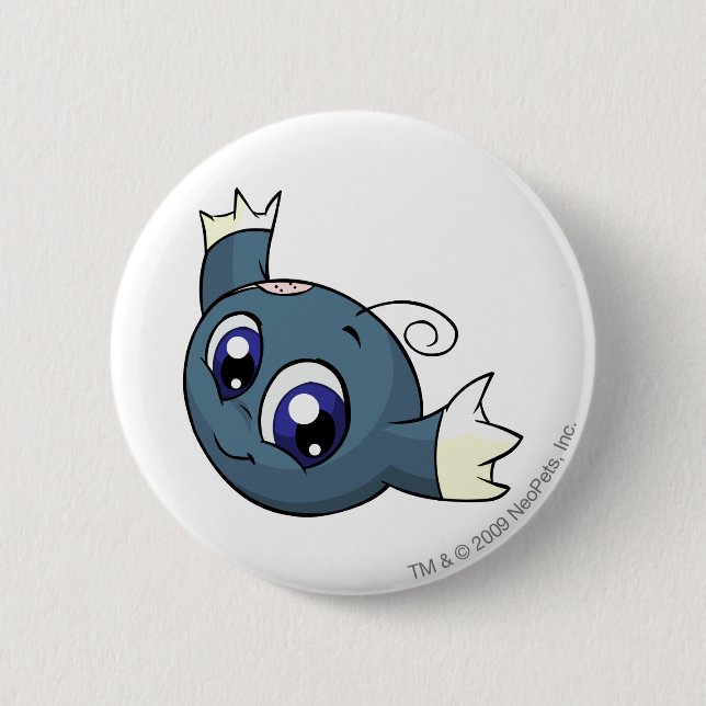 Kiko Blue 6 Cm Round Badge (Front)
