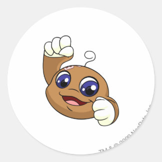 Kiko Brown Classic Round Sticker