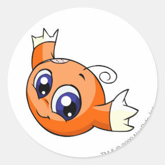 Kiko Orange Classic Round Sticker