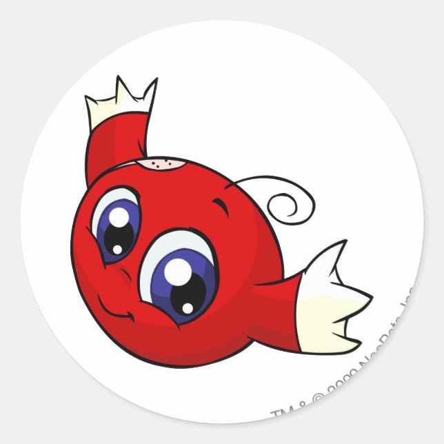 Kiko Red Classic Round Sticker (Front)