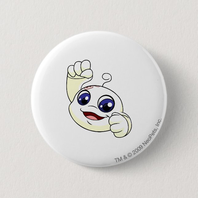 Kiko White 6 Cm Round Badge (Front)