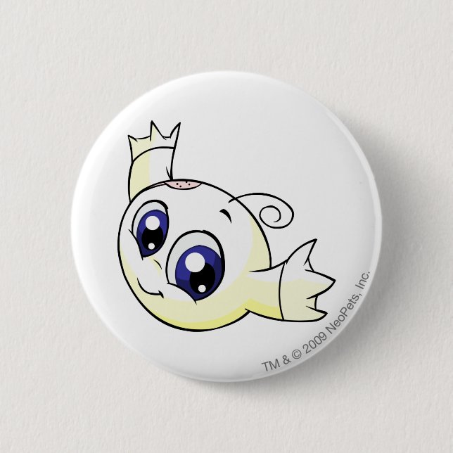 Kiko White 6 Cm Round Badge (Front)