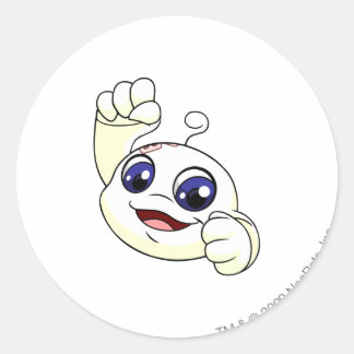 Kiko White Classic Round Sticker