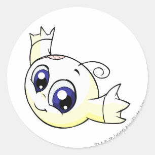 Kiko White Classic Round Sticker