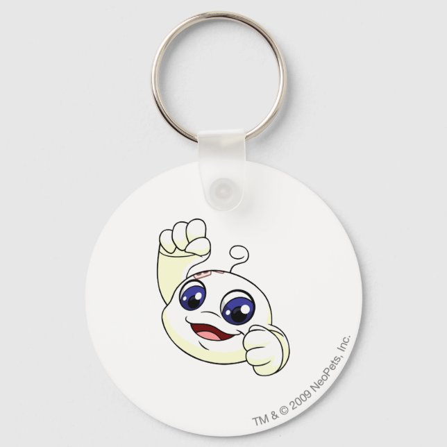 Kiko White Key Ring (Front)