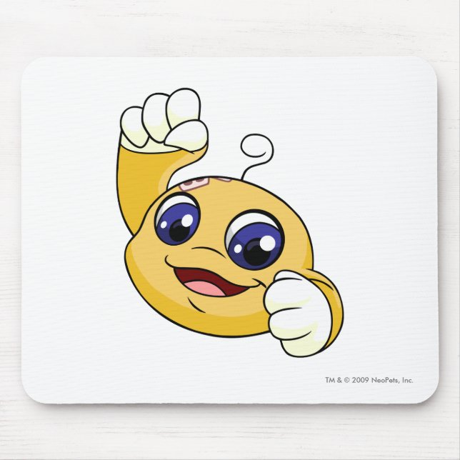 Kiko Yellow Mouse Mat (Front)