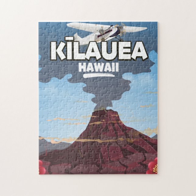 Kīlauea Hawaii Volcano travel poster Jigsaw Puzzle (Vertical)