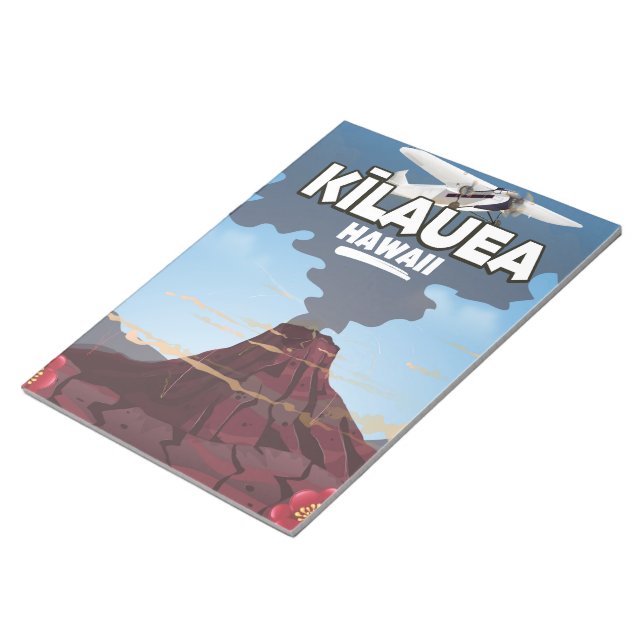 Kīlauea Hawaii Volcano travel poster Notepad (Angled)