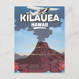 Kīlauea Hawaii Volcano travel poster Postcard
