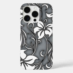 Kilauea Hibiscus Hawaiian Floral Grey iPhone 16 Pro Case
