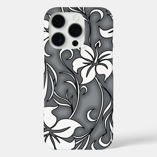 Kilauea Hibiscus Hawaiian Floral Grey Case-Mate iPhone Case (Back)