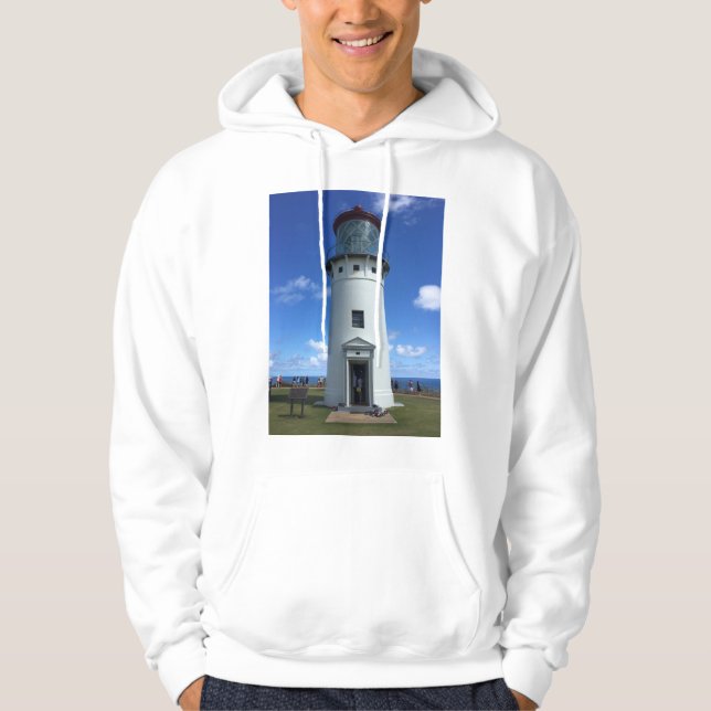 Kilauea Lighthouse on Kauai, Hawaii Hoodie (Front)
