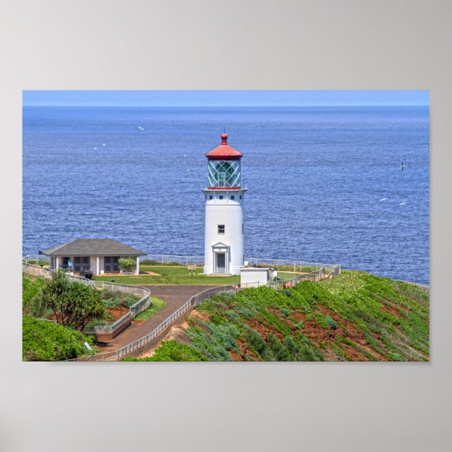 Kilauea Lighthouse on Kauai, Hawaii Poster (Front)
