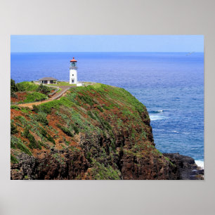 Kilauea Lighthouse on Kauai Poster