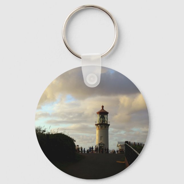 Kilauea Point Lighthouse at Dusk Key Ring (Front)