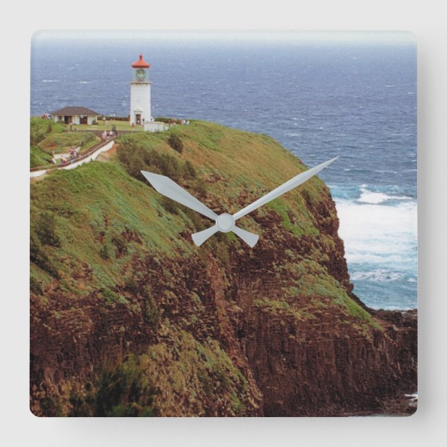 Kilauea Point Lighthouse, Kauai, Hawaii Square Wall Clock (Front)