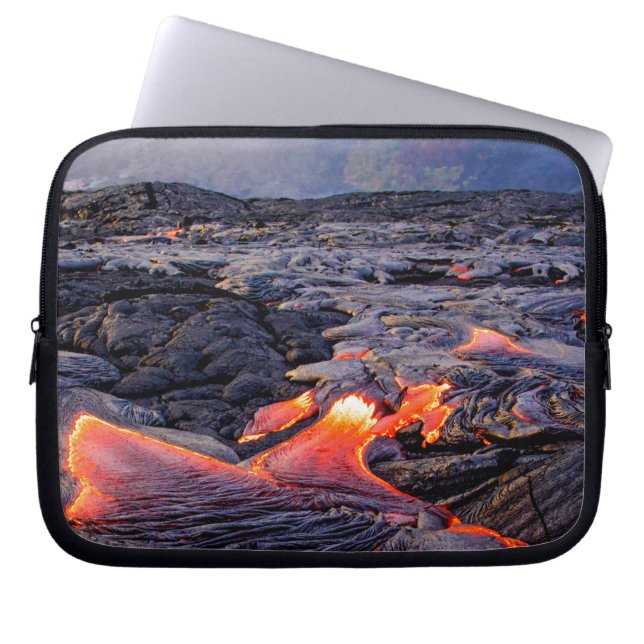 Kilauea Red Hot Lava Flow Laptop Sleeve (Front)