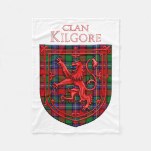 Kilgore Tartan Scottish Plaid Lion Rampant Fleece Blanket