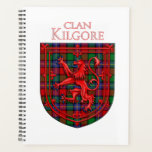 Kilgore Tartan Scottish Plaid Lion Rampant Planner<br><div class="desc">Kilgore Scottish tartan plaid pattern design for the Kilgore Clan Family underneath the red Lion Rampant Shield of Scotland.</div>