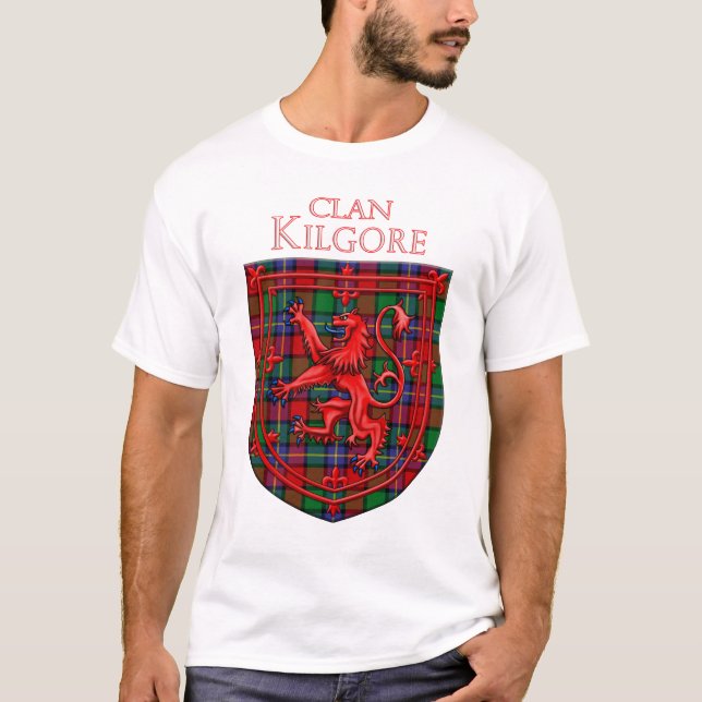 Kilgore Tartan Scottish Plaid Lion Rampant T-Shirt (Front)