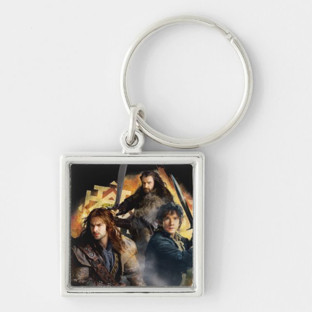 Kili, BILBO BAGGINS™, & THORIN OAKENSHIELD™ Art Key Ring (Front)