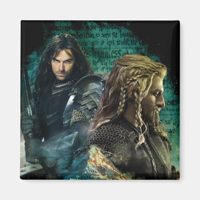 Kili & Fili Over Erebor Magnet (Front)