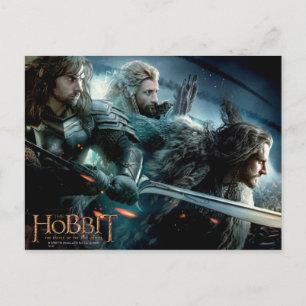Kili, Fili, & THORIN OAKENSHIELD™ Charge To Battle Postcard