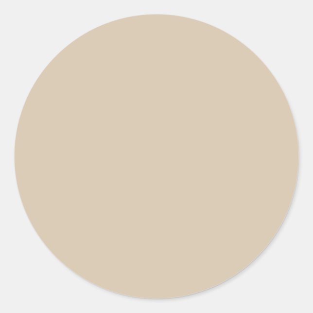Kilim Beige Solid Colour Classic Round Sticker (Front)