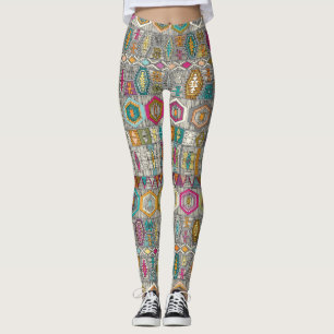 kilim pembe leggings