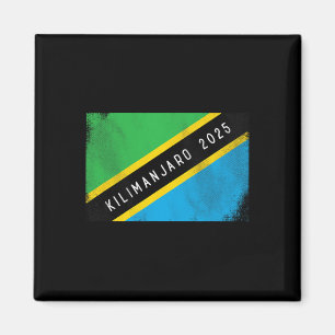 Kilimanjaro 2025 Tanzania Flag Mount Kilimanjaro C Magnet