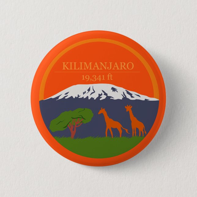 Kilimanjaro Altitude 6 Cm Round Badge (Front)