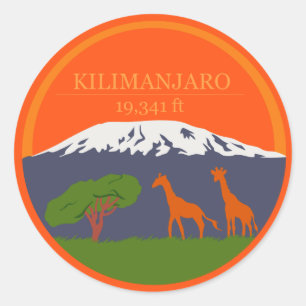 Kilimanjaro Altitude Classic Round Sticker