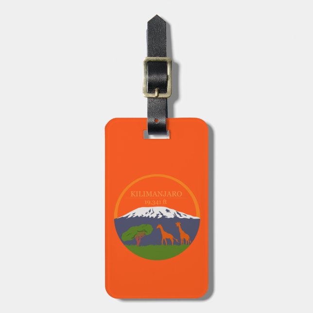 Kilimanjaro Altitude Luggage Tag (Front Vertical)